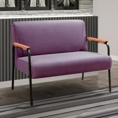 Namoradeira Decorativa Braços Fixo Jade Roxo