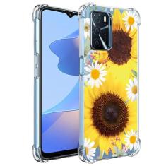Ueokeird Capa de telefone para Oppo A55 4G/Oppo A16 4G/A16S/OPPO A56 5G/Oppo A53s 5G/Oppo A54S 4G Capa para meninas mulheres, capa protetora fina à prova de choque com padrão floral flexível TPU para