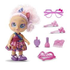Boneca Club Girls Vinil 27cm C/ Óculos E Acessórios Caixinhas Surpresa