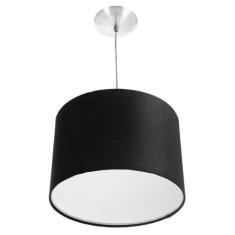 Lustre Cupula Pendente Dome 30x20cm Magnífico Preto - MARRYLUZ
