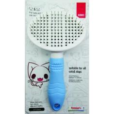 Escova Rasqueadeira Tira Pelos Cachorro Cães E Gatos - sem, Azul