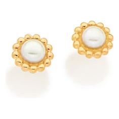 Brinco Infantil Flor, Composto Por 2 Pérola 526579 - Rommanel, Perola,