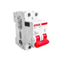 Disjuntor Din Sdd62c10 Curva C Bipolar 10a Steck