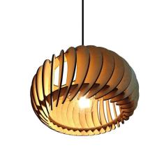 Lustre Luminária Pendente De Madeira Mdf Mod. Sophia Pq Incli