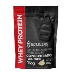 Whey Protein Concentrado 1Kg - Natural - 100% Puro Importado - Soldiers Nutrition