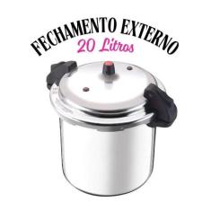 Panela De Pressão Alumínio Válvula De Controle 20 Litros - Nacional