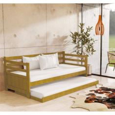 Sofá Cama Enjoy em Madeira Imbuia - Atraente Móveis