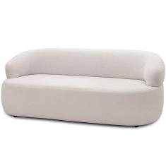 Sofá 2 Lugares Orgânico Sala de Estar Living 140cm Carmen F04 Bouclê Cru - Lyam Decor