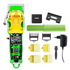 ZKMAGIC Aparelho de Cortar Cabelo Transparente e Verde, Alimentado por Bateria, Unissex-Adultos