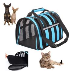 Bolsa Transporte Gato Cachorro Cao Pet Faixa Refletiva Pequeno Porte A