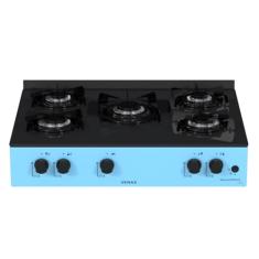 Fogão de Mesa 5 Bocas Venax Grand Petit Line Azul Gás GLP
