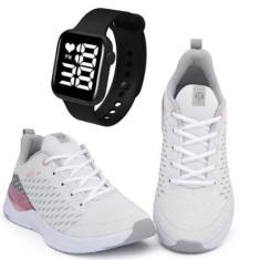 Kit Tênis Esportivo It Shoes Feminino + Relógio Digital-Feminino