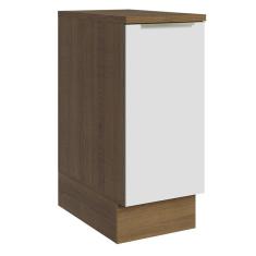 Balcão 35 cm 1 Porta Rustic/Branco Veludo Lux Madesa