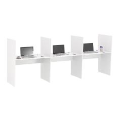 Mesa de Atendimento 3 Lugar Iron Branco
