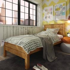 Cama de Solteiro em Madeira Maciça Madma ArteMobili Garapa