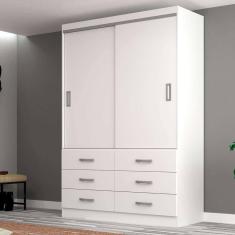 guarda-roupa solteiro veneza 2 pt 6 gv branco