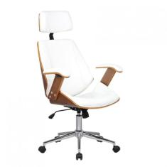 Cadeira de Escritório Presidente Giratória Office Lisboa Rivatti Branco