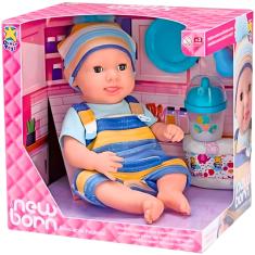 Boneca Diver Reborn Menino Brincar de Papinha Divertoys