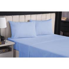 Jogo de Lençol QUEEN SIZE 4 peças 200 FIOS 100% Algodão para Cama Box 