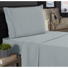 Jogo de Cama Classic Solteiro Percal 400 Fios Ponto Palito 03 Peças, A