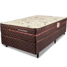 Cama Box Colchão Solteirão Ortopédico Firme Espuma D33 Antialérgico Certificado Bege 97x203x58cm - bf Colchões