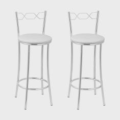 Kit 2 Banquetas Cromadas Bc51-b A102