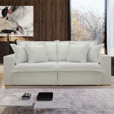 Sofá Cama 3 Lugares Arizona Retrátil Boucle Gelo - Celflex