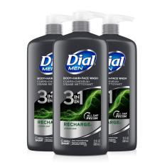 Sabonete para corpo, cabelo e rosto Dial Men Recharge 2L (3x750ml)