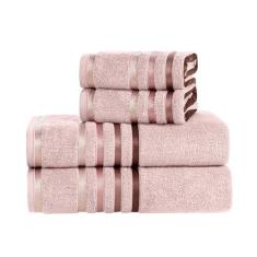 Kit Jogo De Toalhas Karsten 4 Peças Banho e Rosto Lumina Fio Penteado,