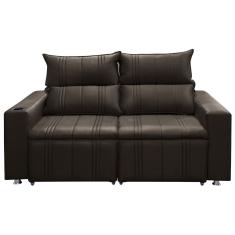 Sofá 2 Lugares Retrátil Madri 1.50cm Shop Das Cabeceiras Marrom