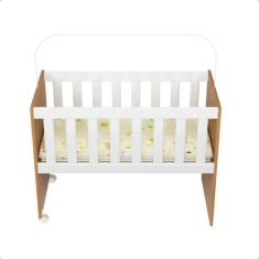Mini Berço De Bebê Chiqueirinho Quarto Infantil Com Ridízios Acompanha