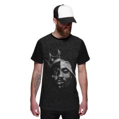 Camiseta Tupac Shakur 2pac Black Style Swag - Di Nuevo, Preto, XXG