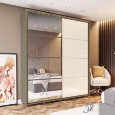 Guarda Roupa Casal 2 Portas 6 Gavetas Cavic Henn, Duna com OFF White