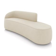 Sofá 4 Lugares Orgânico 220 cm Morgan Suede - Verde