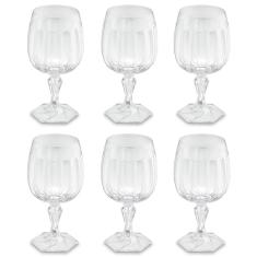 Conjunto 6 Taças Para Água Tomar Suco 350ml Poliestireno UZ Samba Transparente