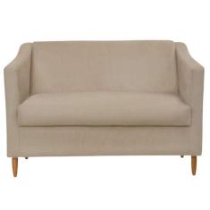 Namoradeira Sofá 2 Lugares Tila Suede Bege