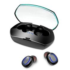 Fones de ouvido Mini TWS True Wireless Headphones Bluetooth 5.0IPX6 À prova d'água 6D Surround Stereo Fone de ouvido esportivo com microfone Double the comfort