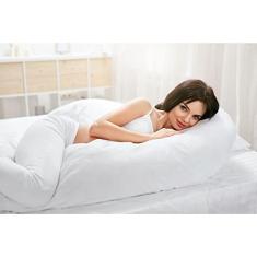 Travesseiro de Corpo King Xuxão Chuchão Toque de Pluma Pena 150x50cm Inodoro, Antialérgico