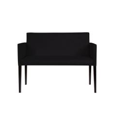 Namoradeira Decorativa Nina Estilo Retrô Em Tecido Suede - Preto - Cor: Preto