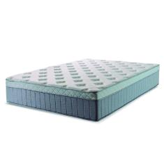 Colchão Casal Queen Molas Ensacadas Ômega 158x198x32cm Cinza/Branco Hellen - Suporta até 110kg por Pessoa