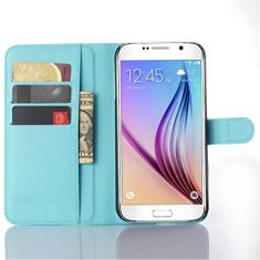 Capa carteira para Samsung Galaxy S7 Plus, carteira flip de couro PU premium com compartimento para cartão, suporte e fecho magnético [capa interior à prova de choque de TPU] Compatível com Samsung
