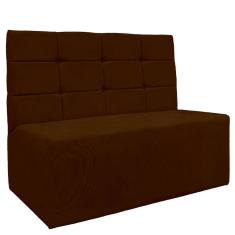 Sofá Canto Alemão Veludo Marrom - Montanaris Decor