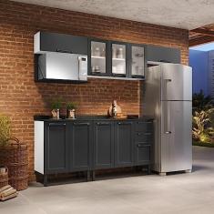 Cozinha Completa 5 Peças 10 Portas 2 Gavetas Florença Itatiaia Branco/grafite