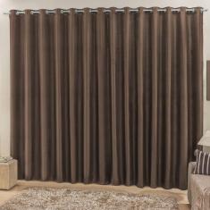 Cortina 2 Mts Sala Quarto Escritório Ráfia Varão Baratissima Tabaco