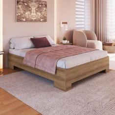 Cama Casal Xangai Mel - Art In Móveis, Marrom, Moderno