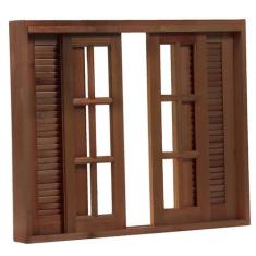 Janela de Madeira Veneziana de Correr Reto de Itaúba Esquadrias Longo 