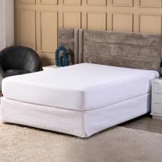 Lençol Avulso C/Elástico Percal 200 Fios Cama Queen Branco