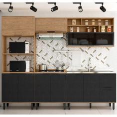 Paneleiro Torre Quente 2 Fornos Toscana Espresso Móveis Freijó/Nero