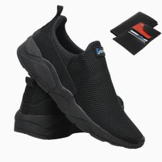 Tênis Masculino Esporte Sem Cardaço Academia Caminhada Corrida Treino Dia a Dia + Carteira-Masculino