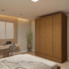 Guarda Roupa Casal 4 Portas com 5 Gavetas 100% MDF Urbano - Josandro
